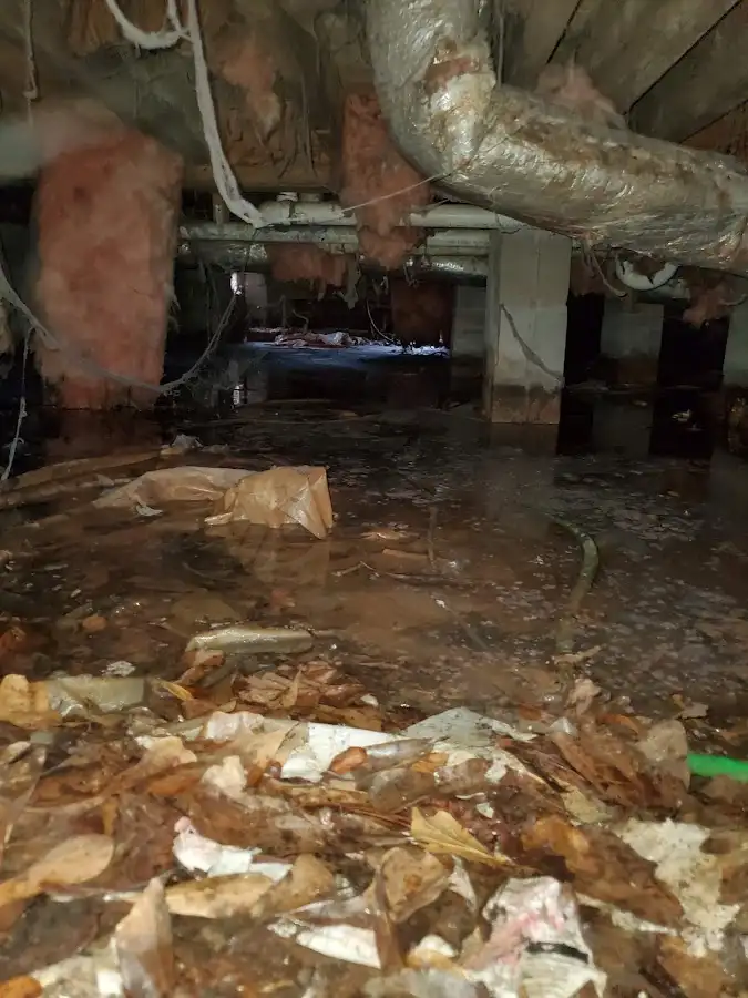 Crawl space flood assessment for Commercial Water Damage Restoration in Templeton